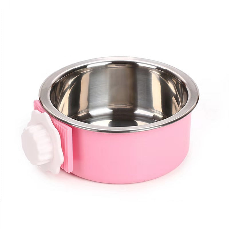 Stainless Steel Pet Feeder Hanging Bowl